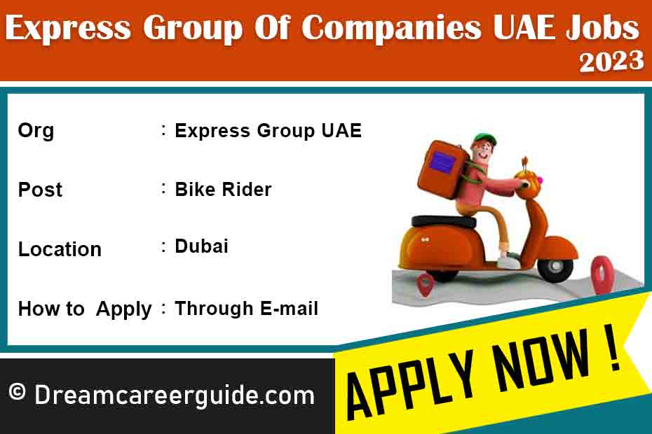 Bike Rider Vacancy at Express Group of Companies Apply Now