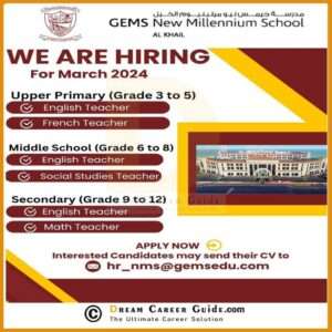 Gems New Millennium School Careers