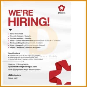 JM Foods Dubai Careers 