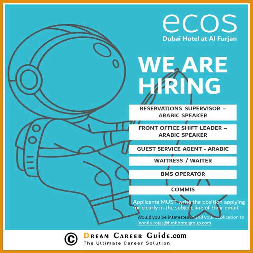 Ecos Dubai Hotel At Al Furjan Jobs Dubai Job Vacancy