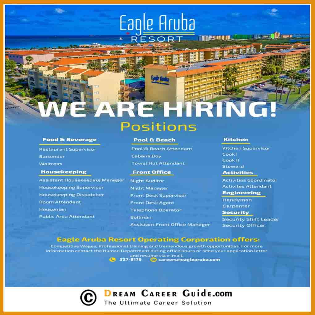 Eagle Aruba Resort Careers Apply No.1 Dubai Job Portal