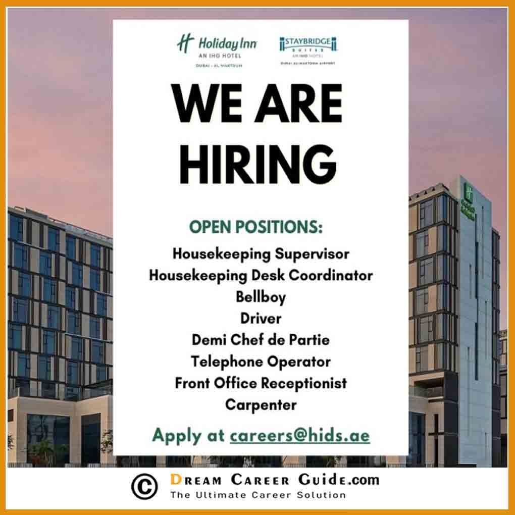 Holiday Inn And Staybridge Careers Apply Now Dubai Jobs