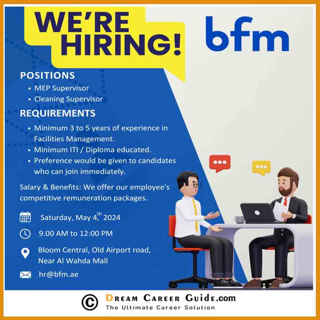 Bloom Facilities Management Jobs | Abu Dhabi Employment Visa