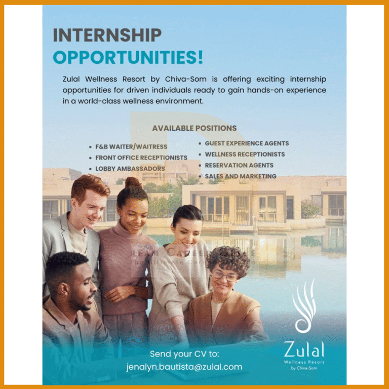 Zulal Wellness Resort Careers Paid Internship & Jobs in Dubai(02)