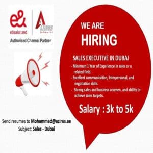 Azirus Sim Trading Llc Careers | Etisalat Jobs in Dubai