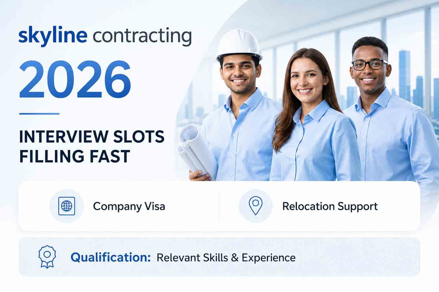 Skyline Contracting Co LLC Jobs:Apply for Latest Construction Jobs in Dubai