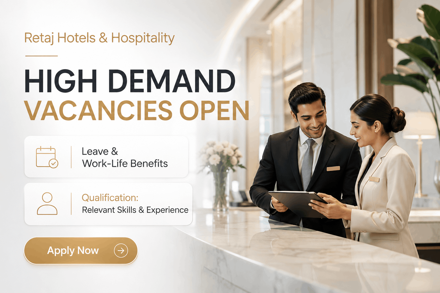 Retaj Hotels & Hospitality Jobs : High-Salary Hotel Management Careers