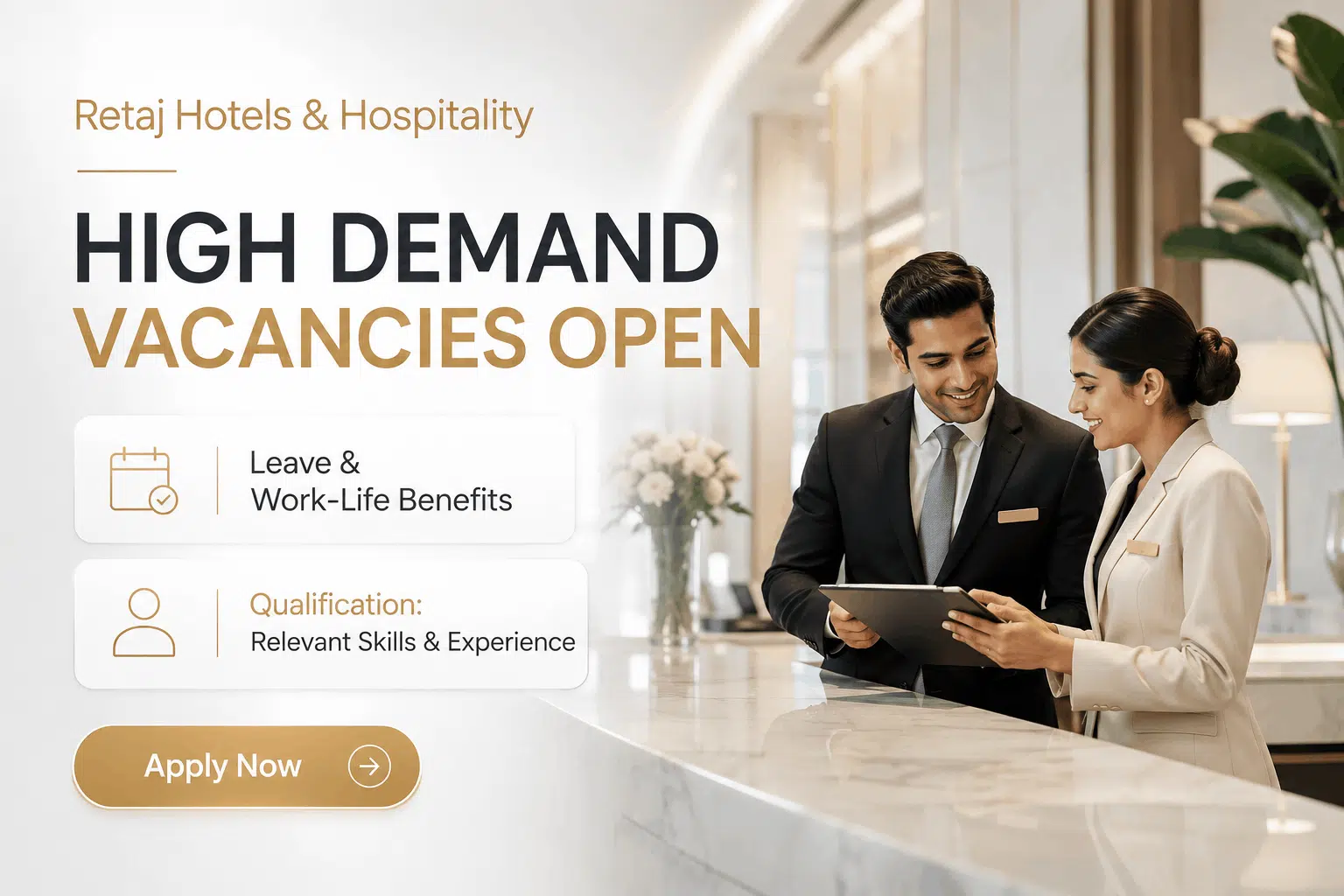 Retaj Hotels & Hospitality Jobs : High-Salary Hotel Management Careers