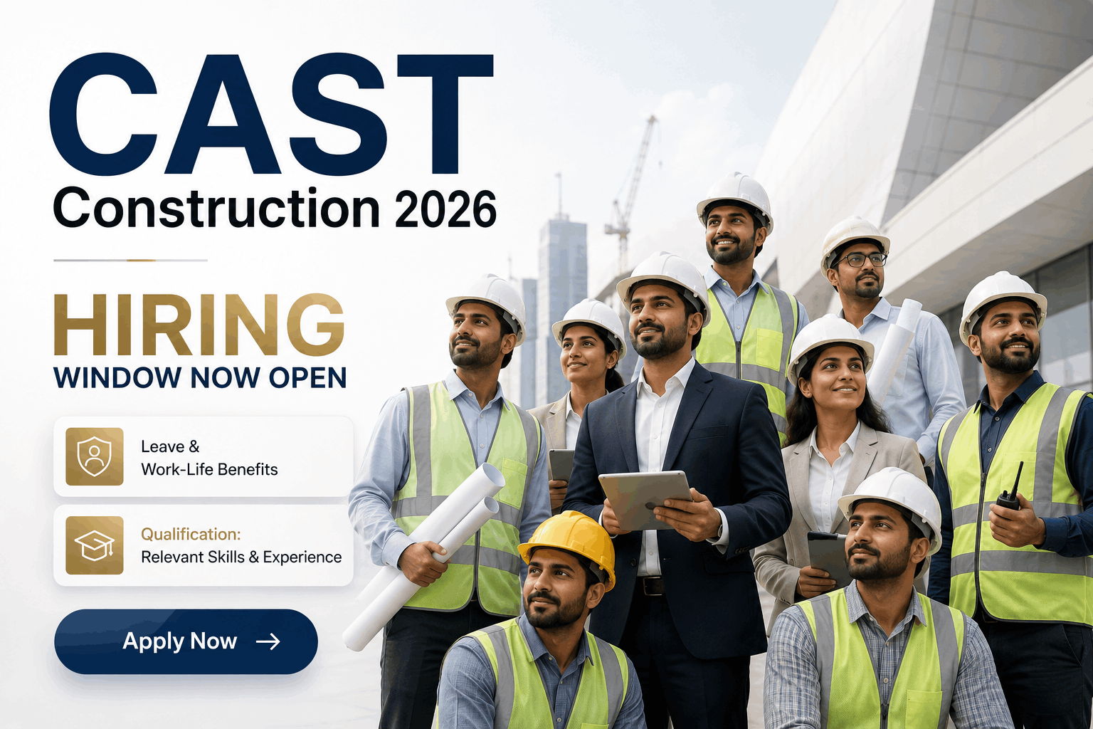 CAST Construction Jobs : Site Engineer, Foreman & Inspector Vacancies