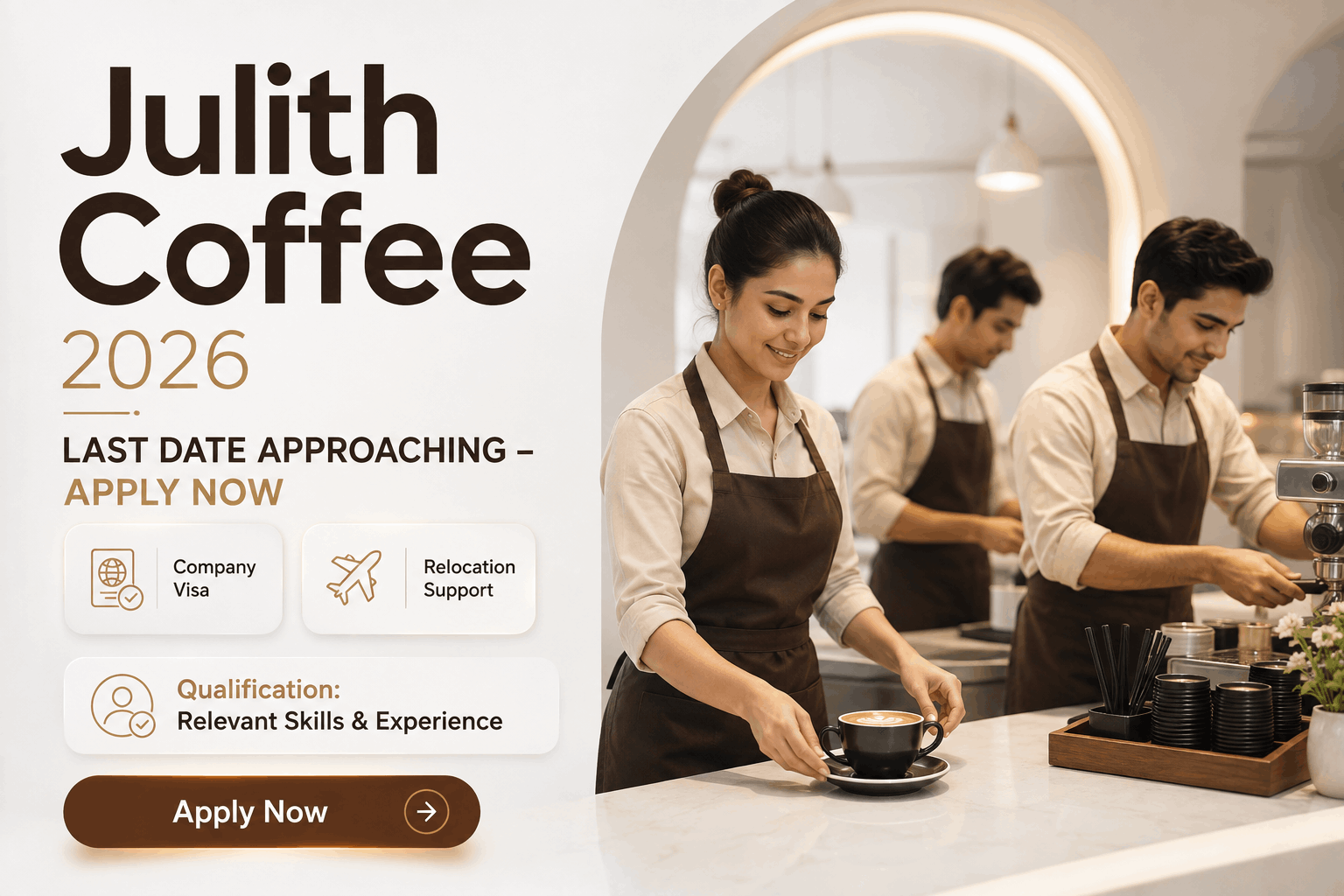 Julith Coffee Jobs : Barista, Hostess, Waiter & Kitchen Staff Vacancies