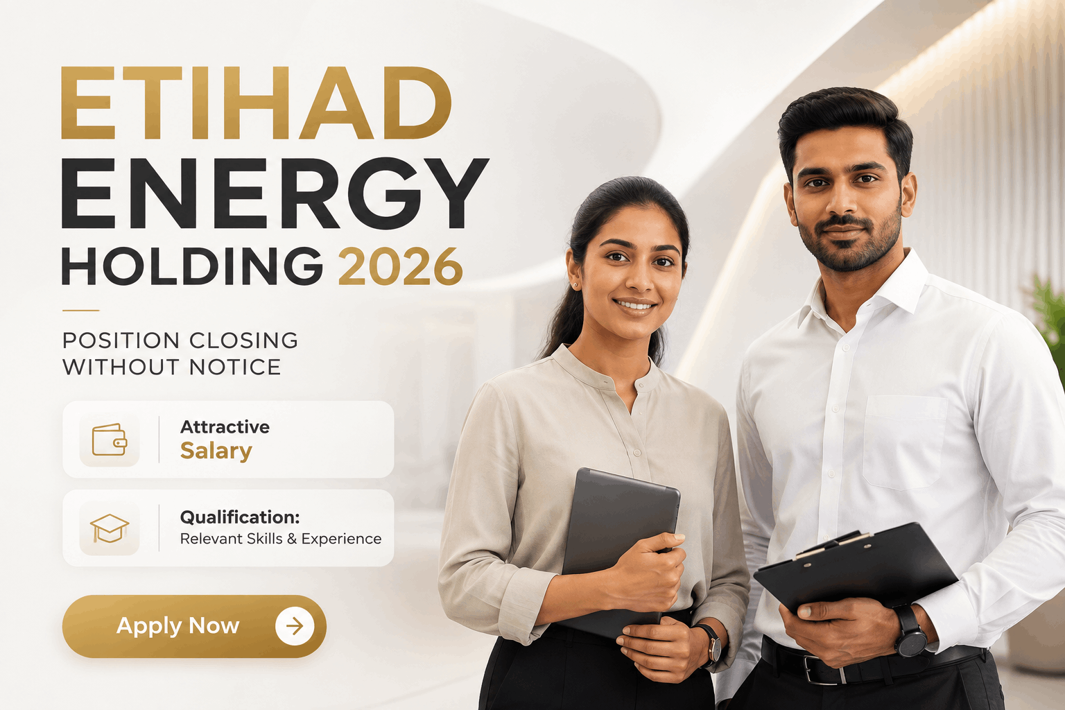 Etihad Energy Holding Jobs : Electrical Engineer, Technician & Admin Vacancies