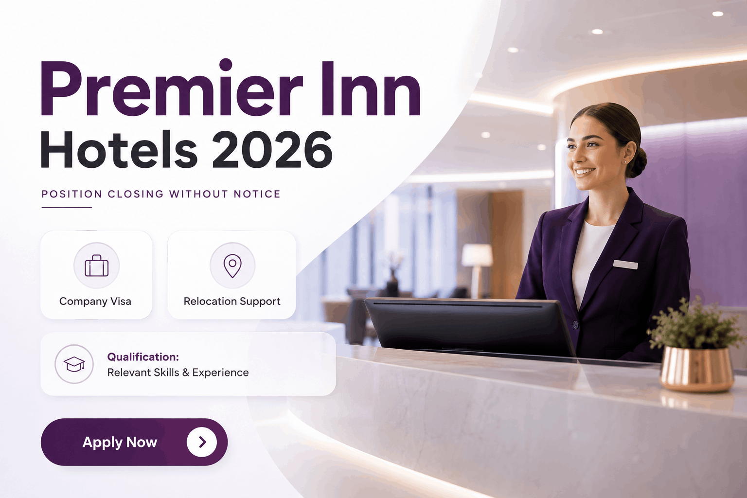 Premier Inn Hotels Jobs : Receptionist, Housekeeping & F&B Vacancies