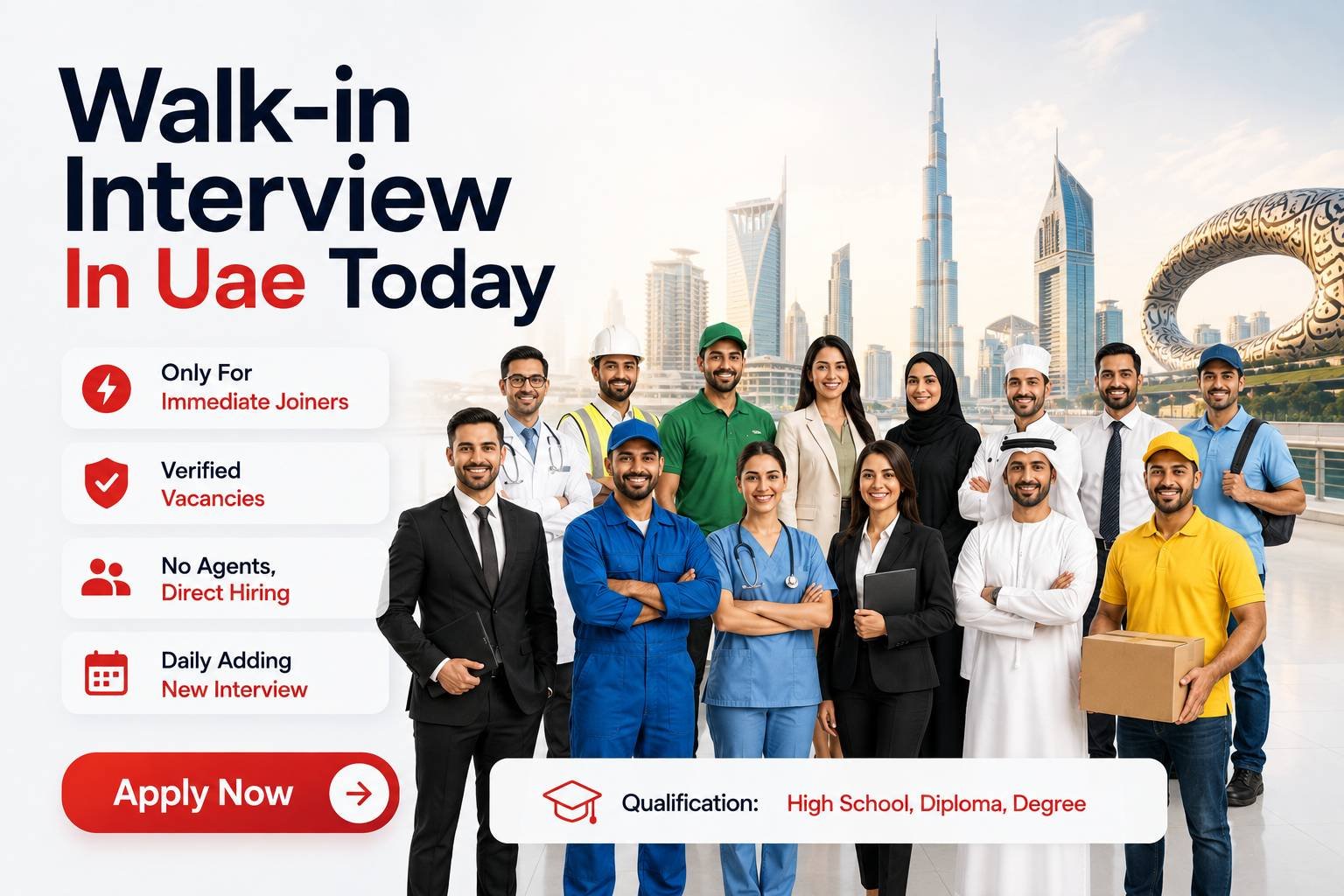 Walk-in Interview in UAE , Qatar Today | Dubai, Abu Dhabi, Sharjah | Immediate Joining walkin Interview jobs 2026