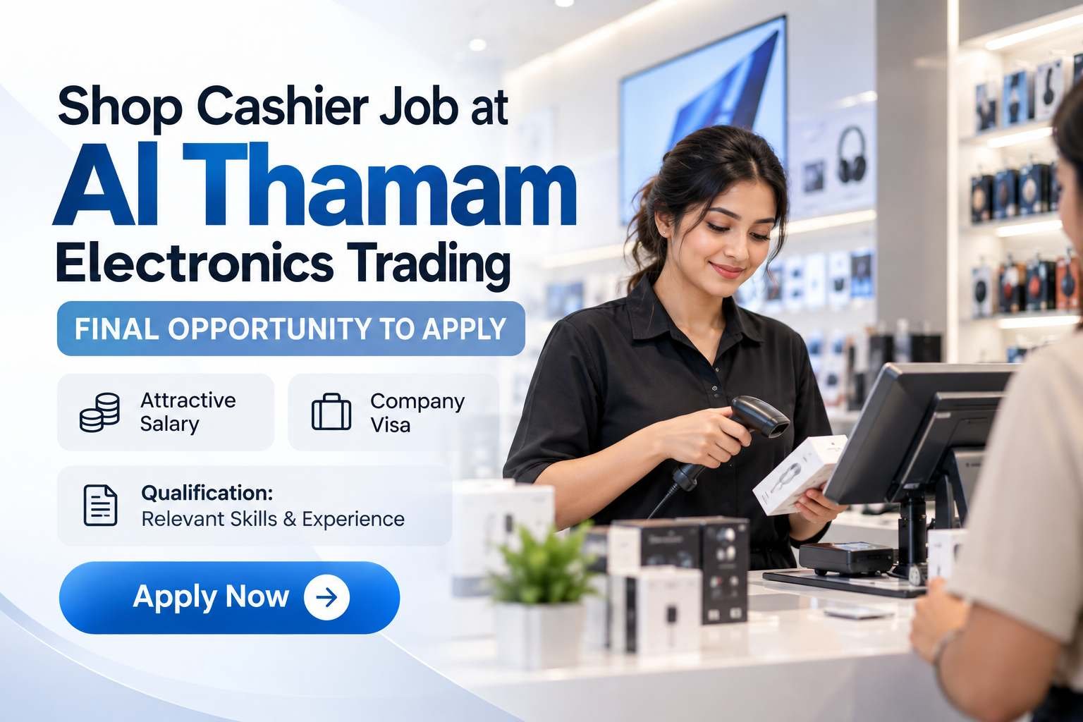 Shop Cashier Job at Al Thamam Electronics Trading UAE