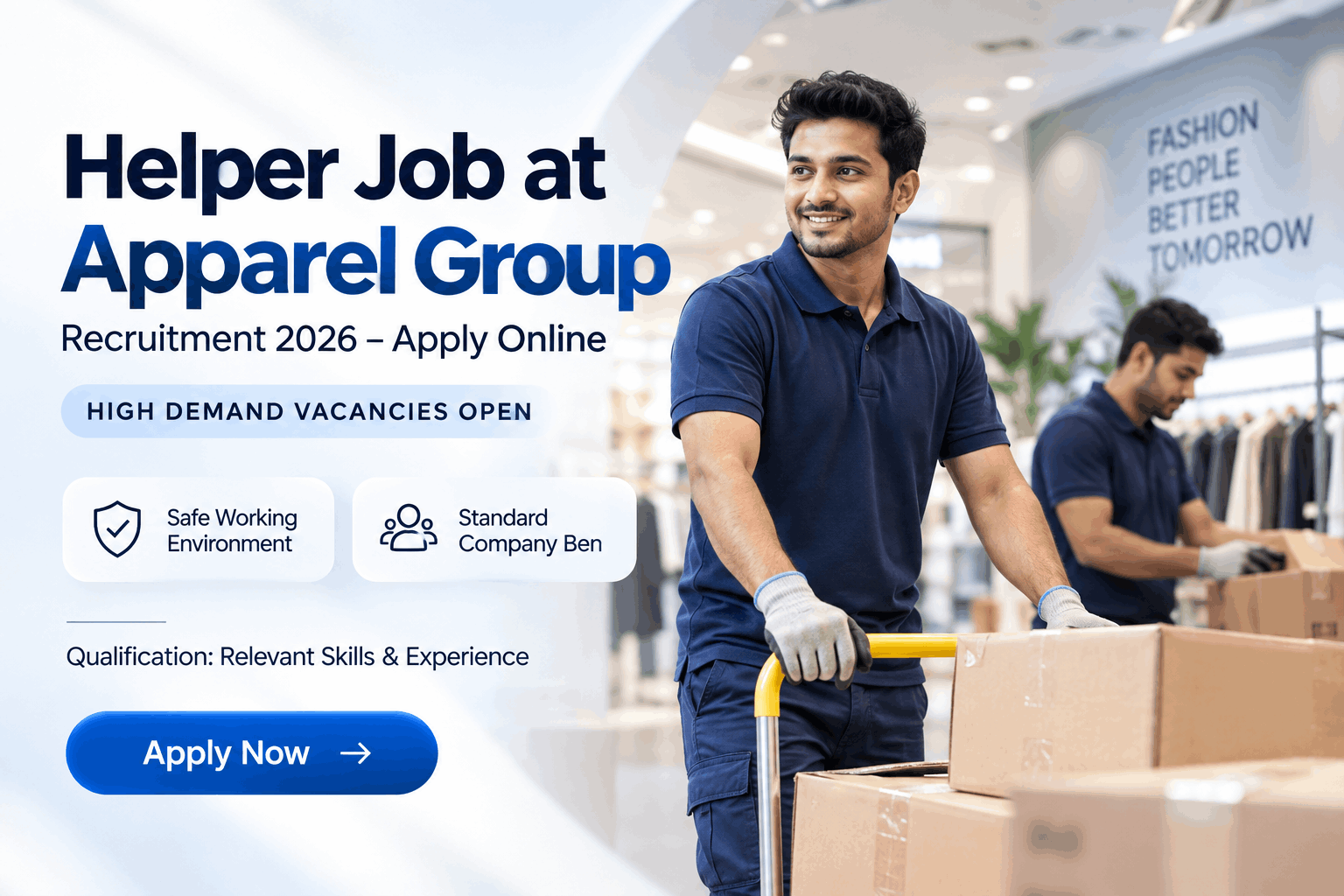Helper Job at Apparel Group :