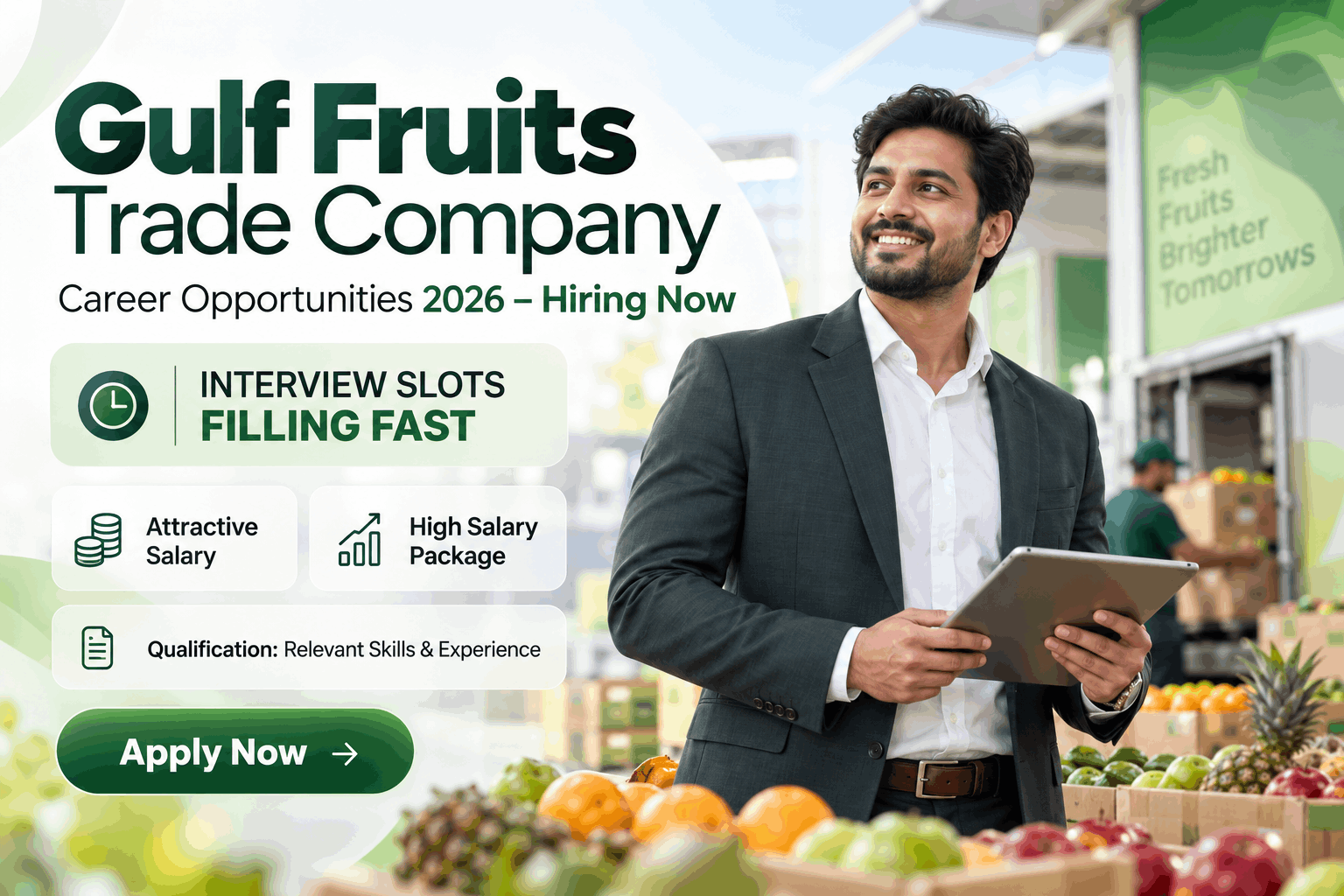 Gulf Fruits Jobs 2026: Helper, Driver, Customer Service & Order Picker Roles