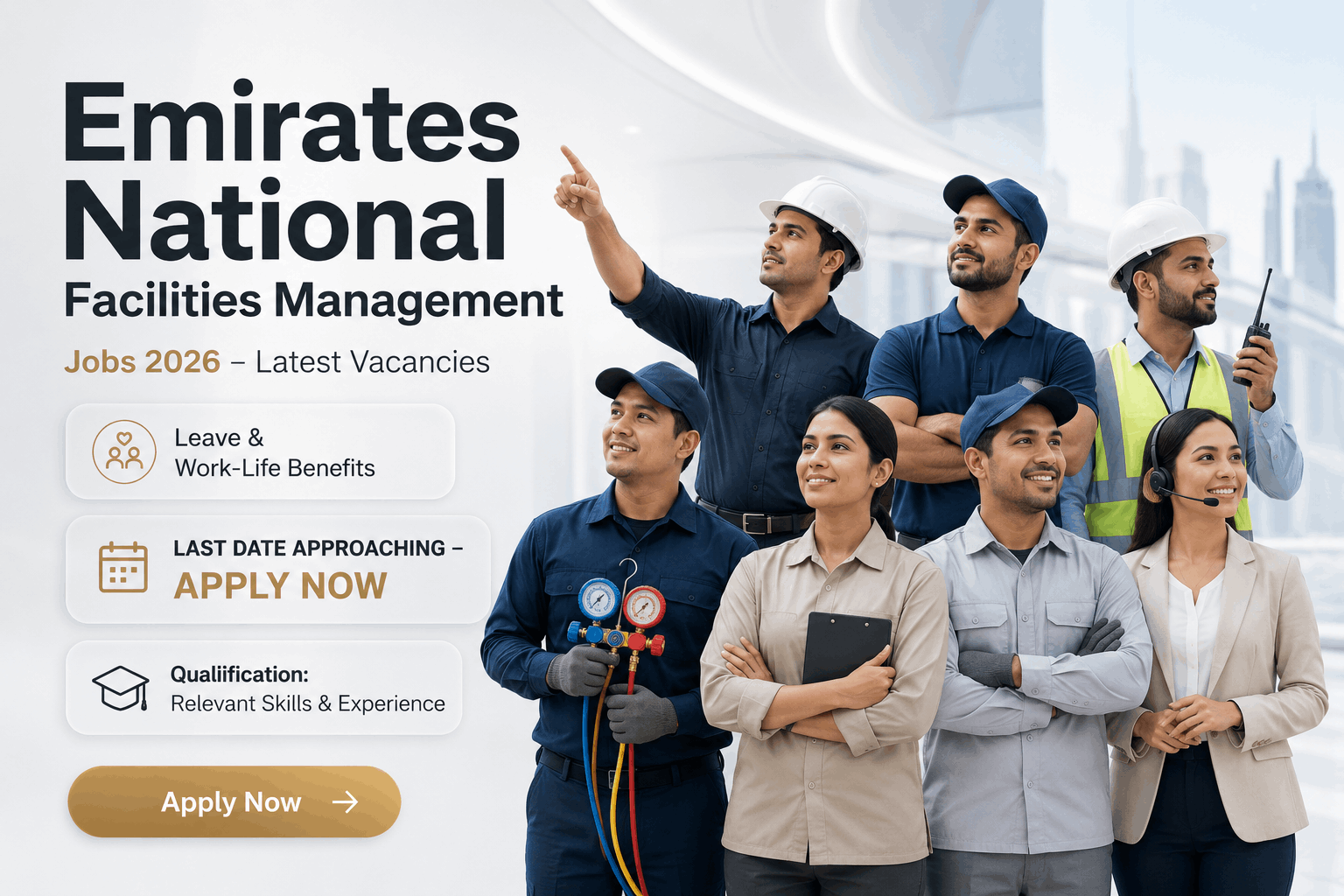 Emirates National Facilities Management Jobs:MEP Technician, Helpdesk & Supervisor Vacancies