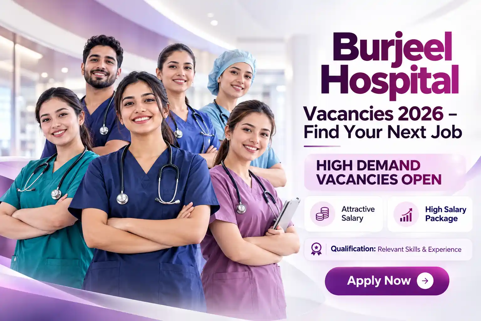 Burjeel Hospital Jobs : Registered Nurse, Medical Coder & Admin Roles