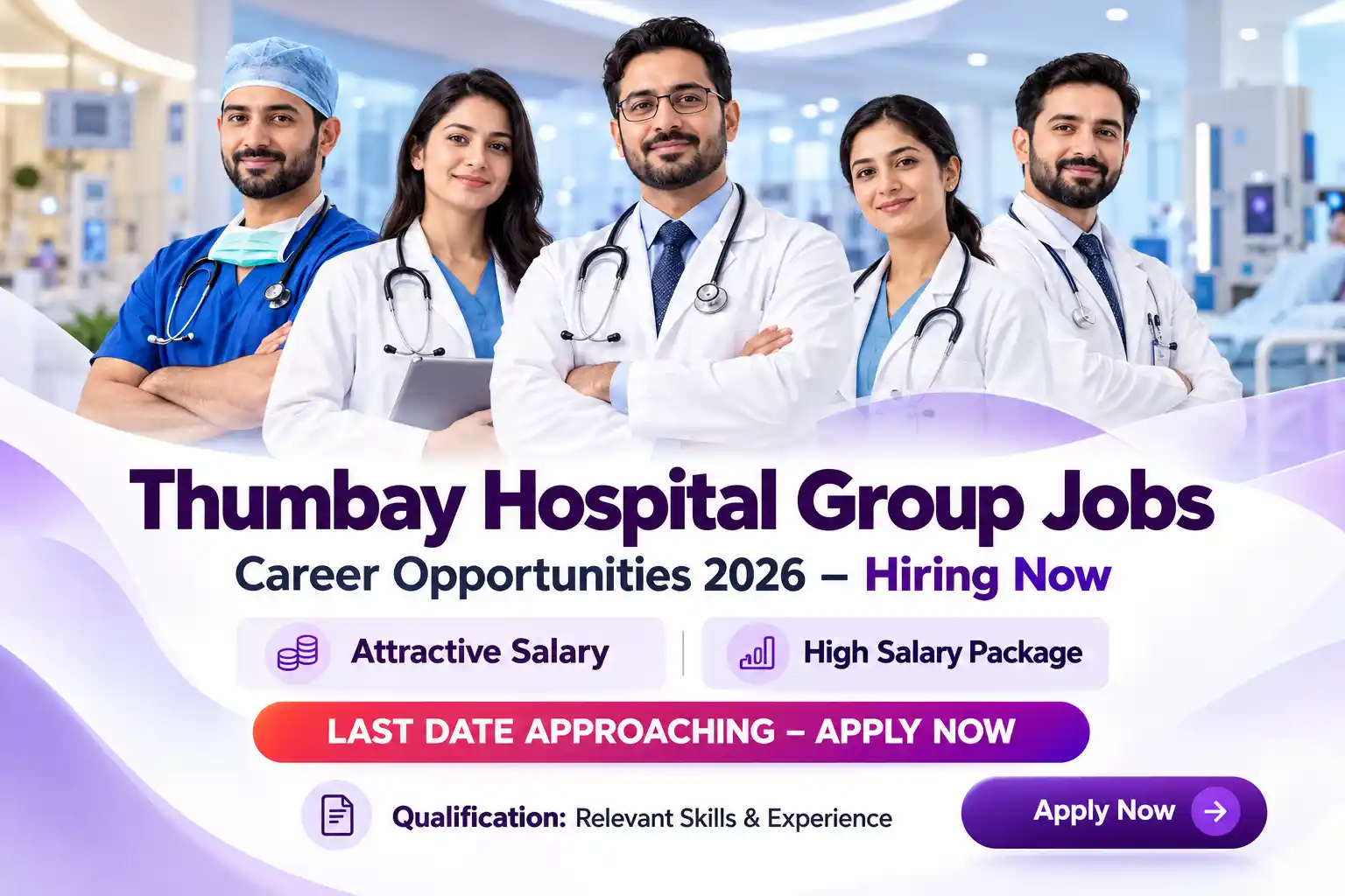 Thumbay Hospital Group Jobs : Staff Nurse, Housekeeper & Admin Roles
