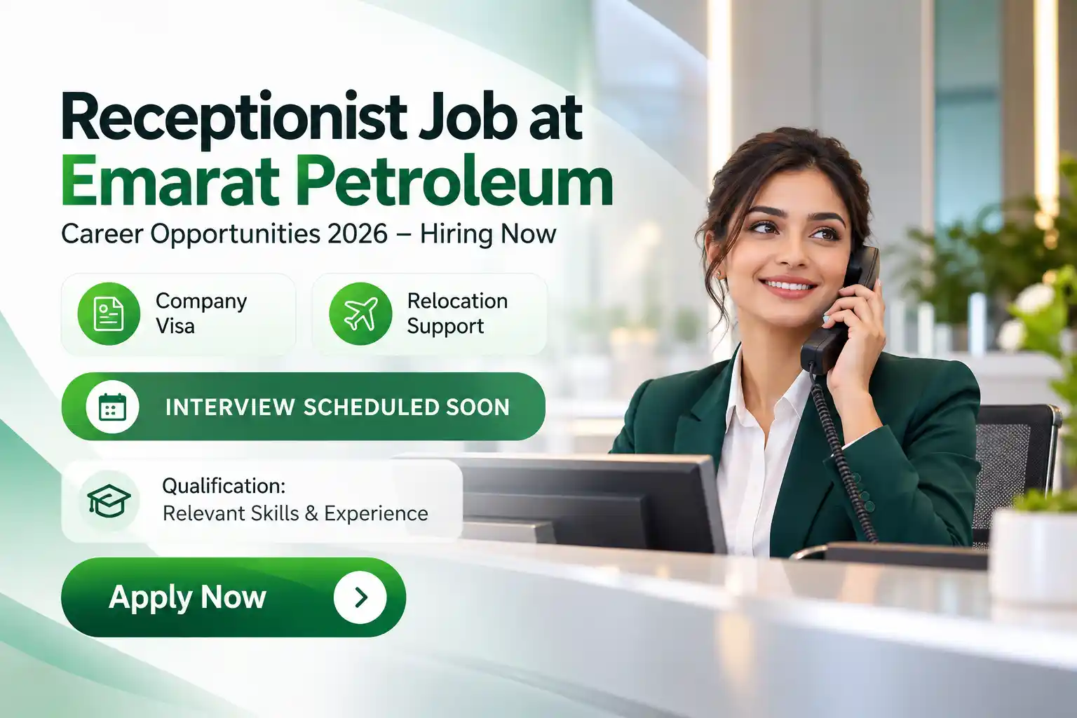 Receptionist Job at Emarat Petroleum :